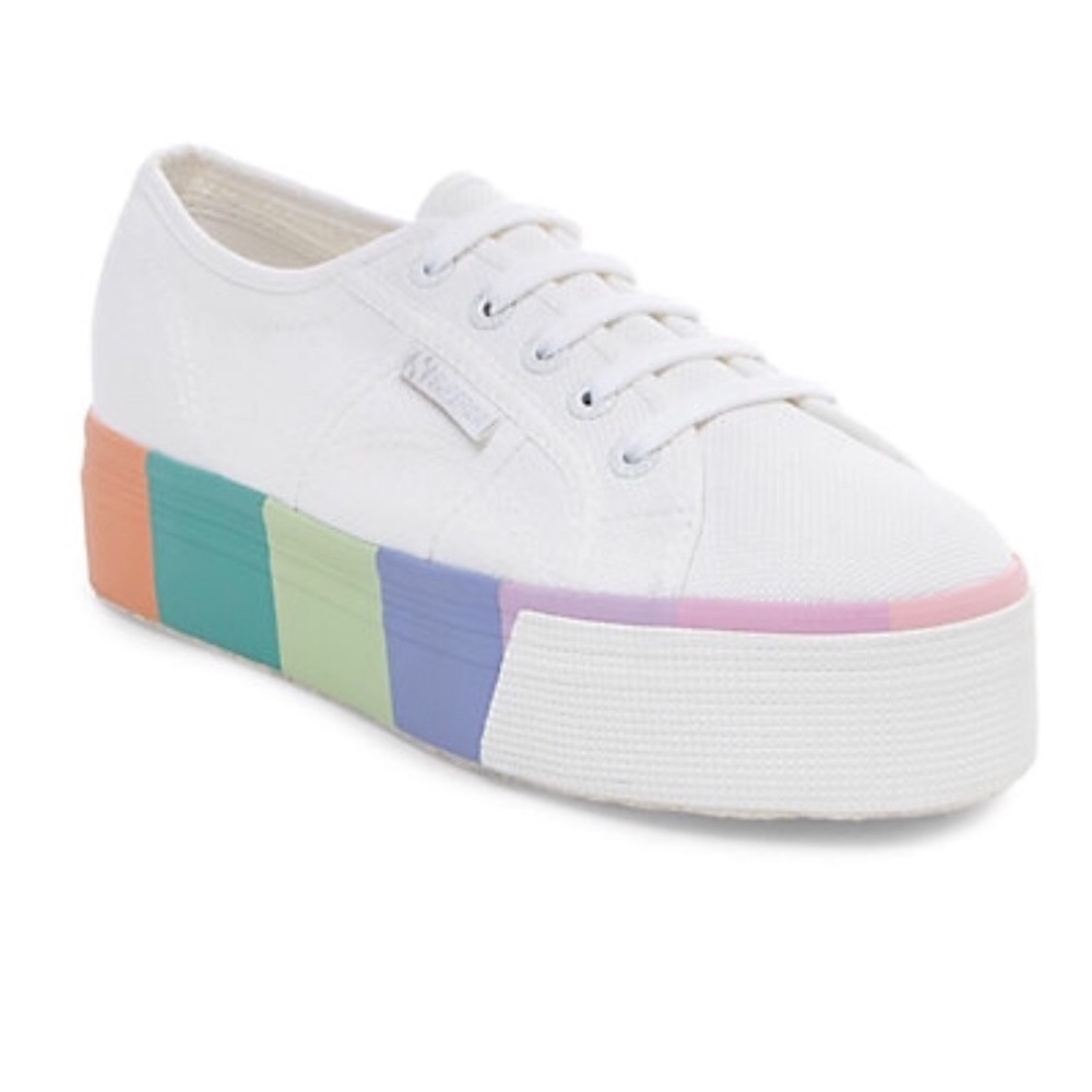 Superga Rainbow Platform Sneakers
